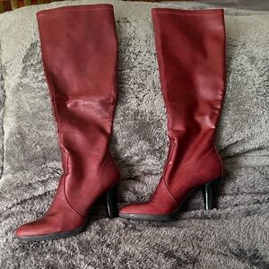 Franco Sarto Red Over the Knee Boots